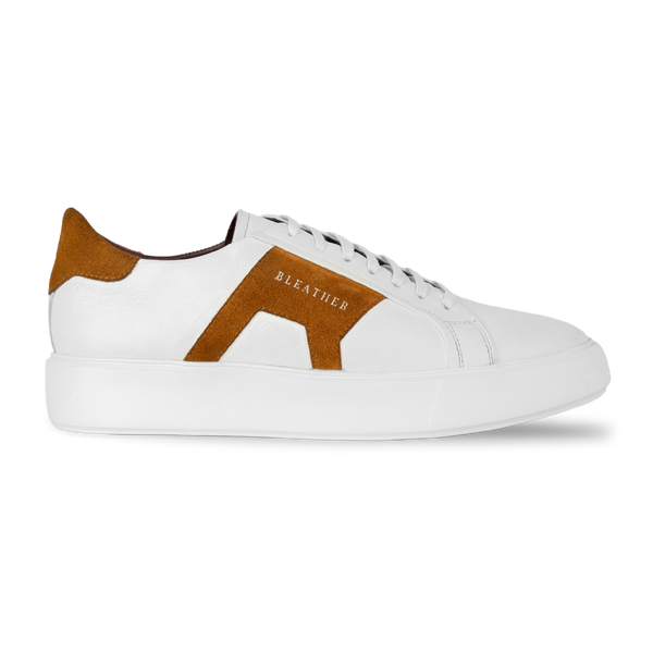 Egbert: Sneakers Homme - Cuir Blanc M'