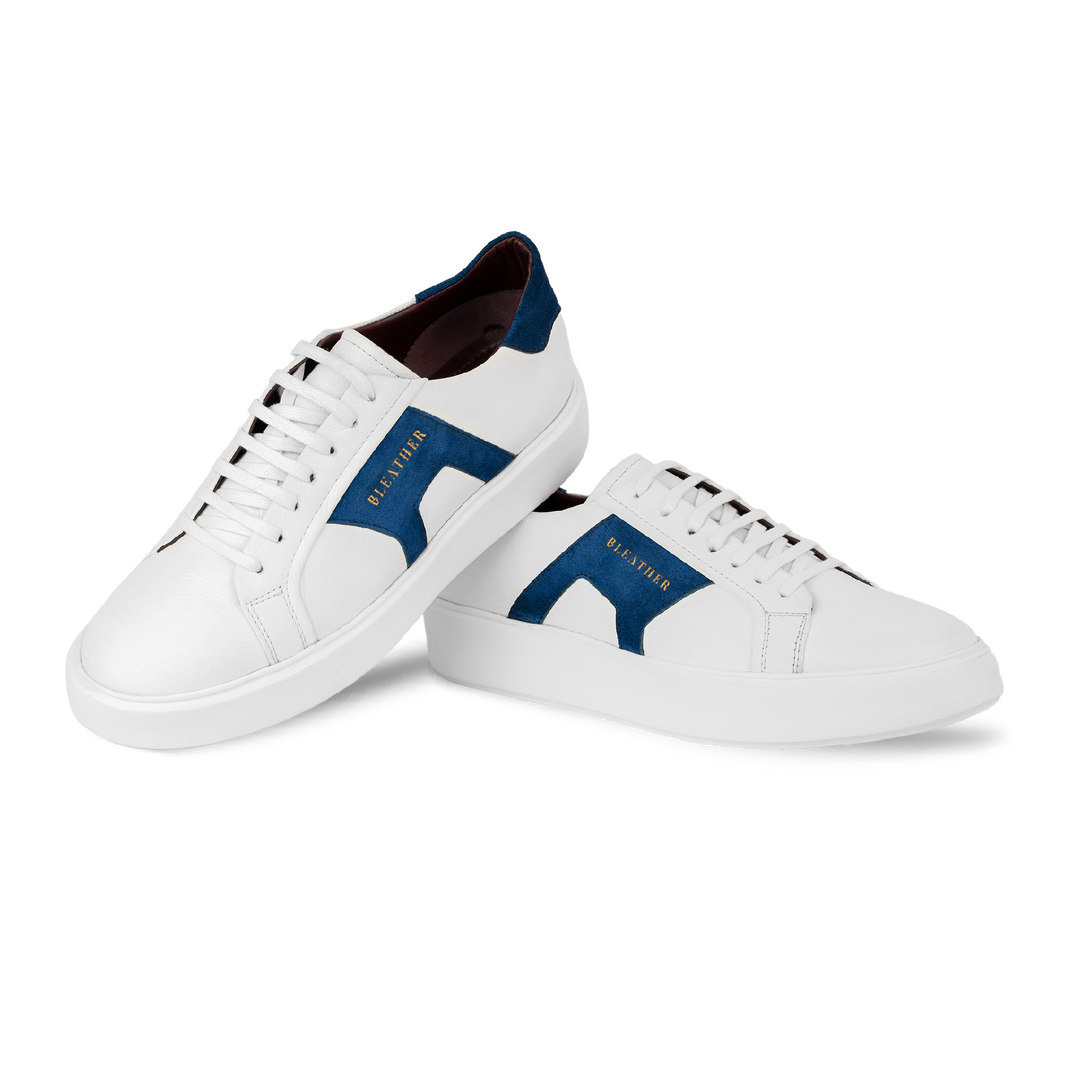 Egbert: Sneakers Homme - Cuir Blanc B'