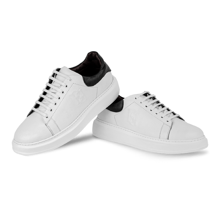 Palmer: Sneakers Homme - Cuir Blanc N'