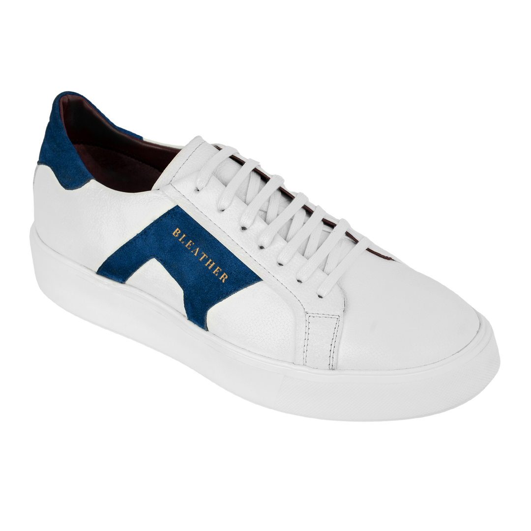 Egbert: Sneakers Homme - Cuir Blanc B'