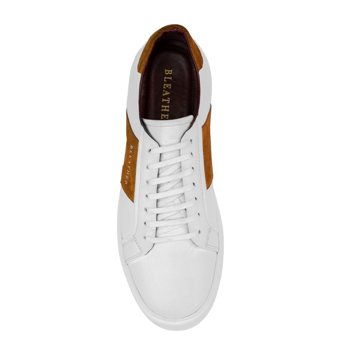 Egbert: Sneakers Homme - Cuir Blanc M'