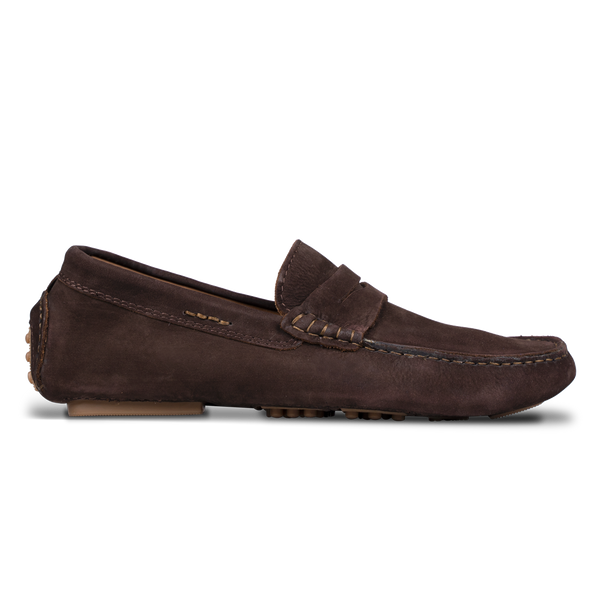 Gary: Mocassin Homme - Daim Marron