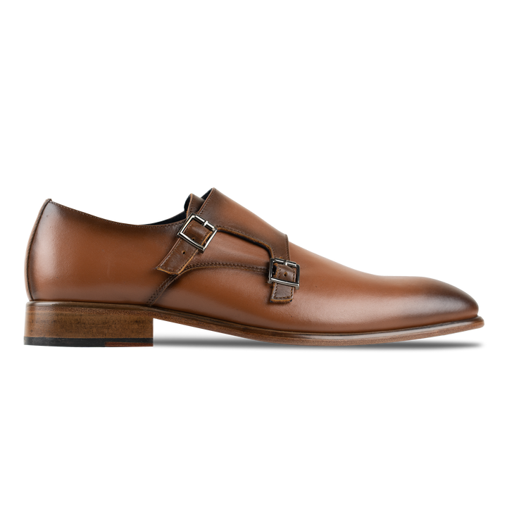 Budd: Chaussures à boucles - Cuir Cognac