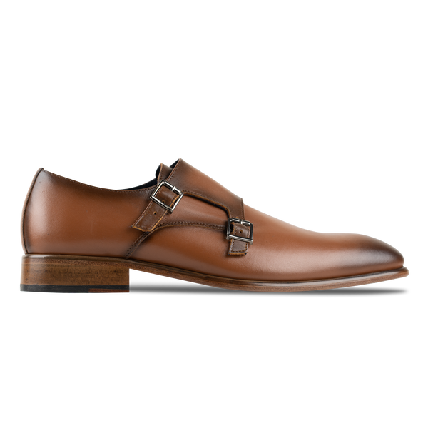 Budd: Chaussures à boucles - Cuir Cognac