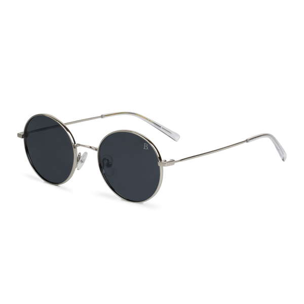 Globe S': Lunettes de soleil de luxe Noir Silver