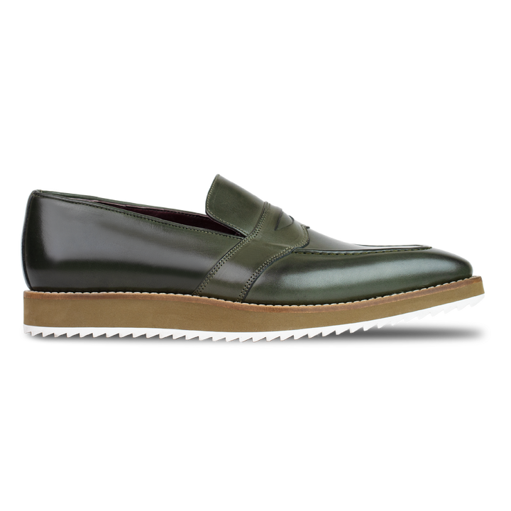 Martine: Mocassin Homme - Cuir Kaki