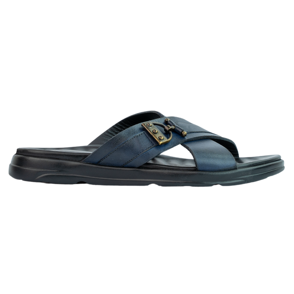 Oasis: Sandales Homme - Cuir Bleu