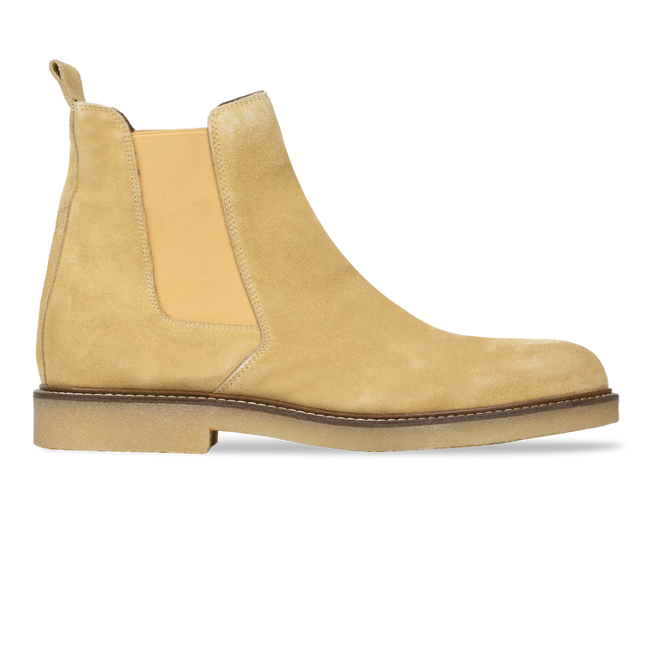 Foxton: Chelsea Boots Homme - Daim Écru