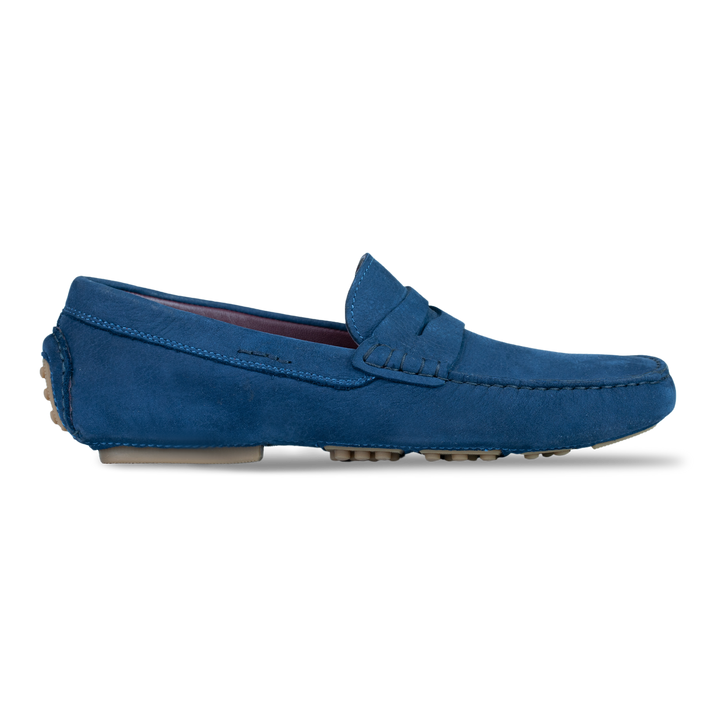 Gary: Mocassin Homme - Daim Bleu