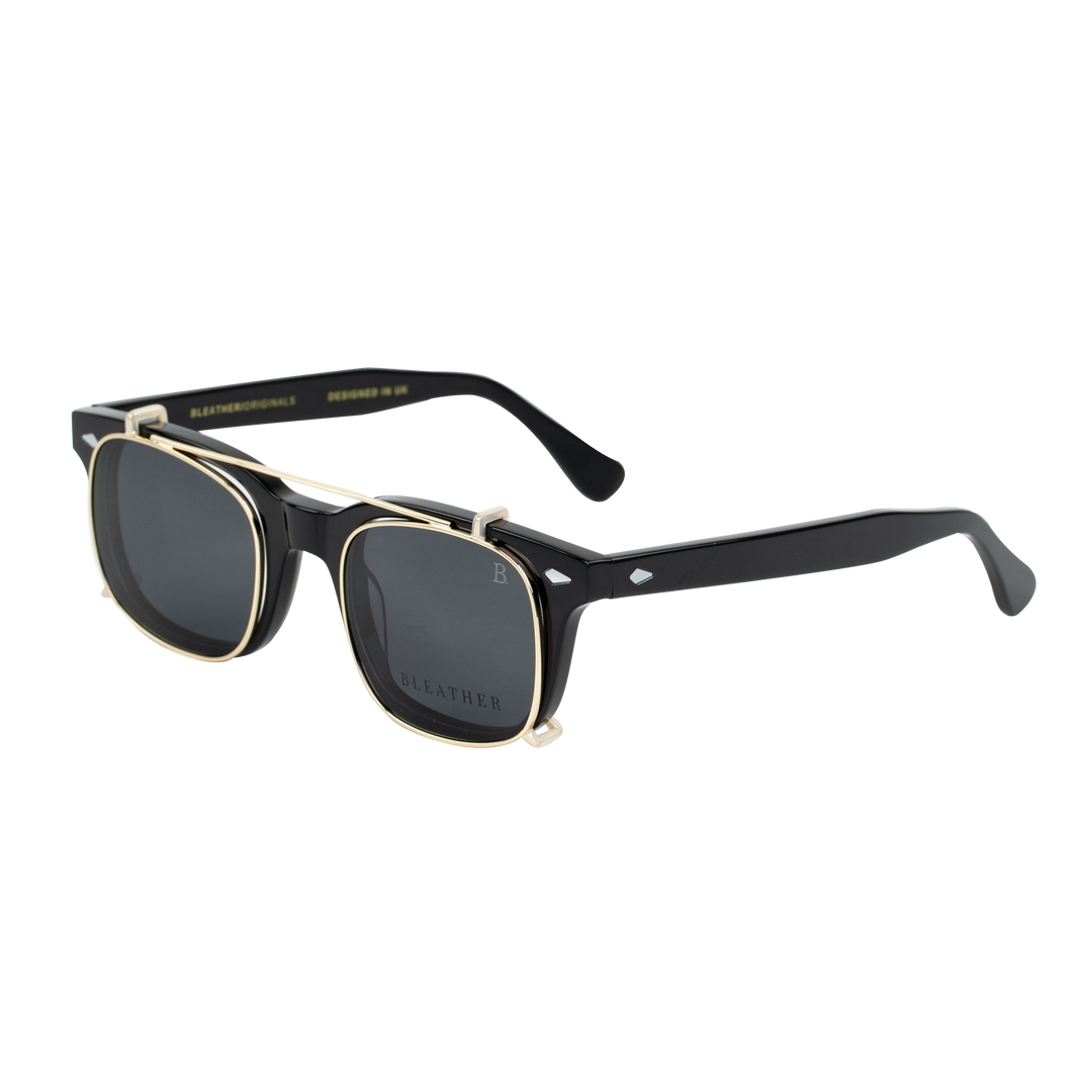 Shield: Lunettes à clips de luxe Noir