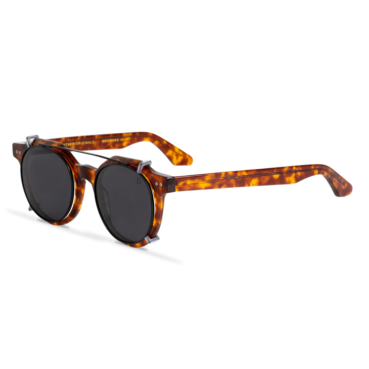 Ginkgo: Lunettes à clips de luxe Marron tortoise