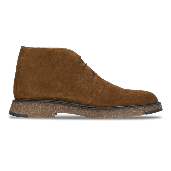 Clarke: Demi Bottes Homme - Daim Cognac