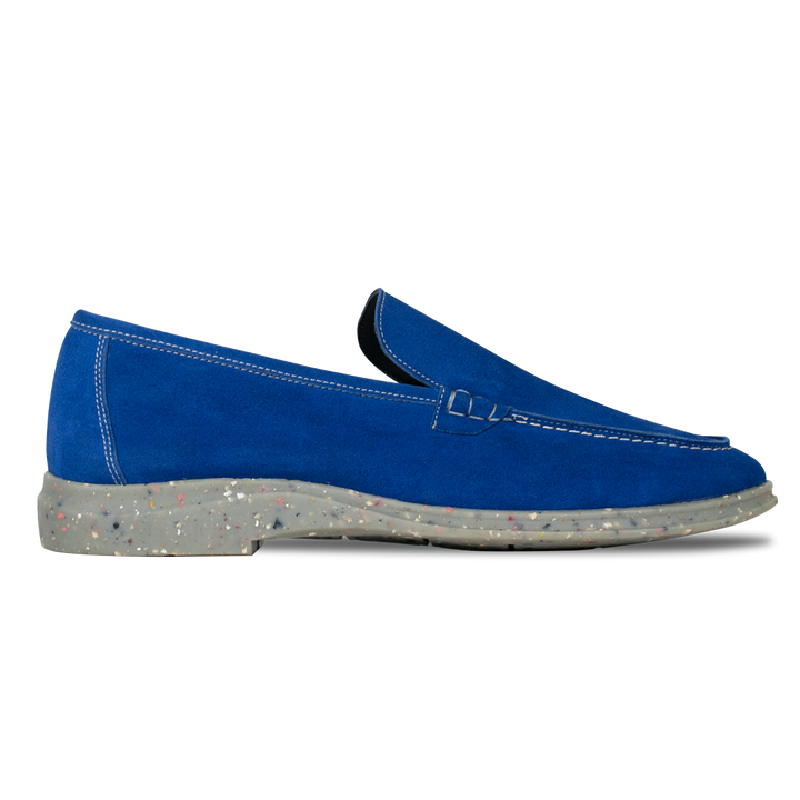 Stewart: Mocassin Homme - Daim Bleu