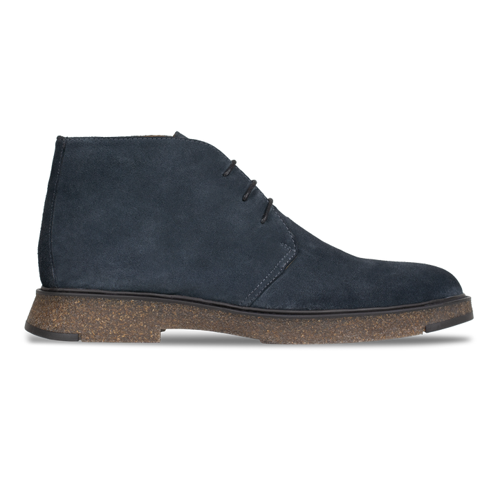 Clarke: Demi Bottes Homme - Daim Bleu