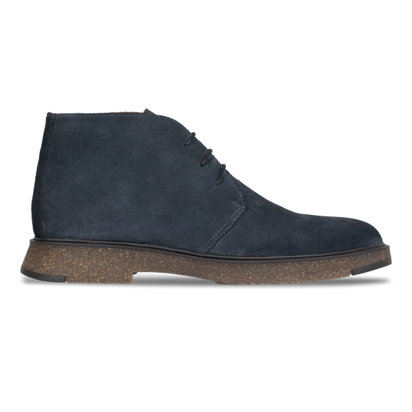 Clarke: Demi Bottes Homme - Daim Bleu