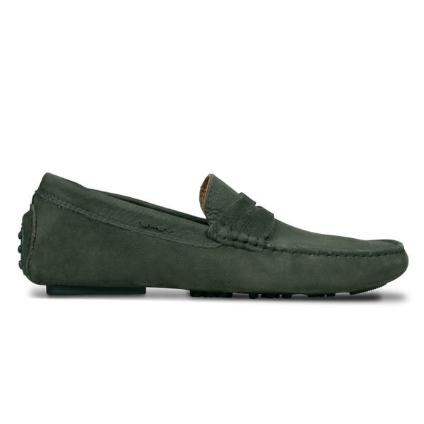 Gary: Mocassin Homme - Daim Vert