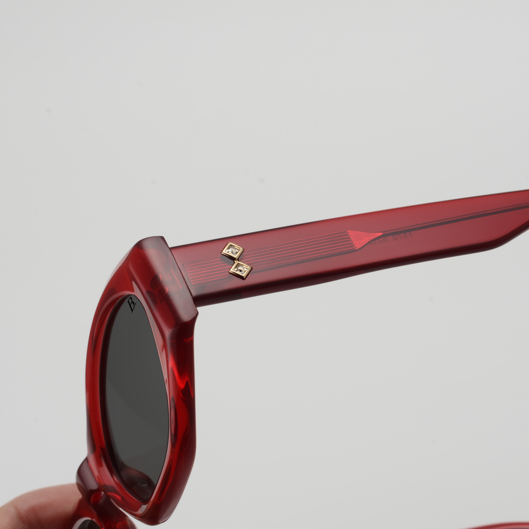 Dhalia: Lunettes de soleil de luxe Rouge