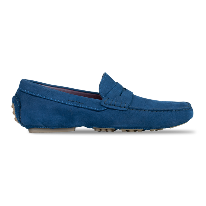 Gary: Mocassin Homme - Daim N' Bleu Indigo