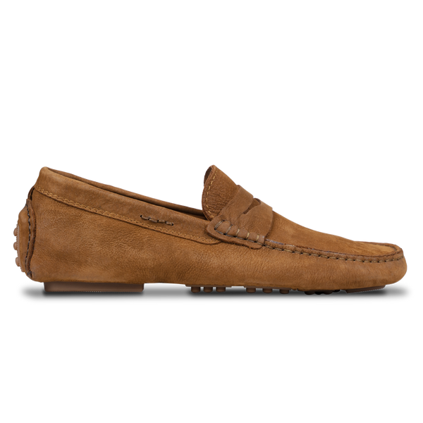 Gary: Mocassin Homme - Daim Cognac