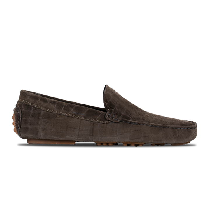 Bruce: Mocassin Homme - Daim Marron