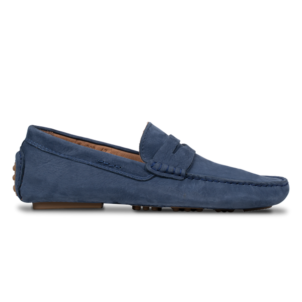 Gary: Mocassin Homme - Daim Bleu Persan