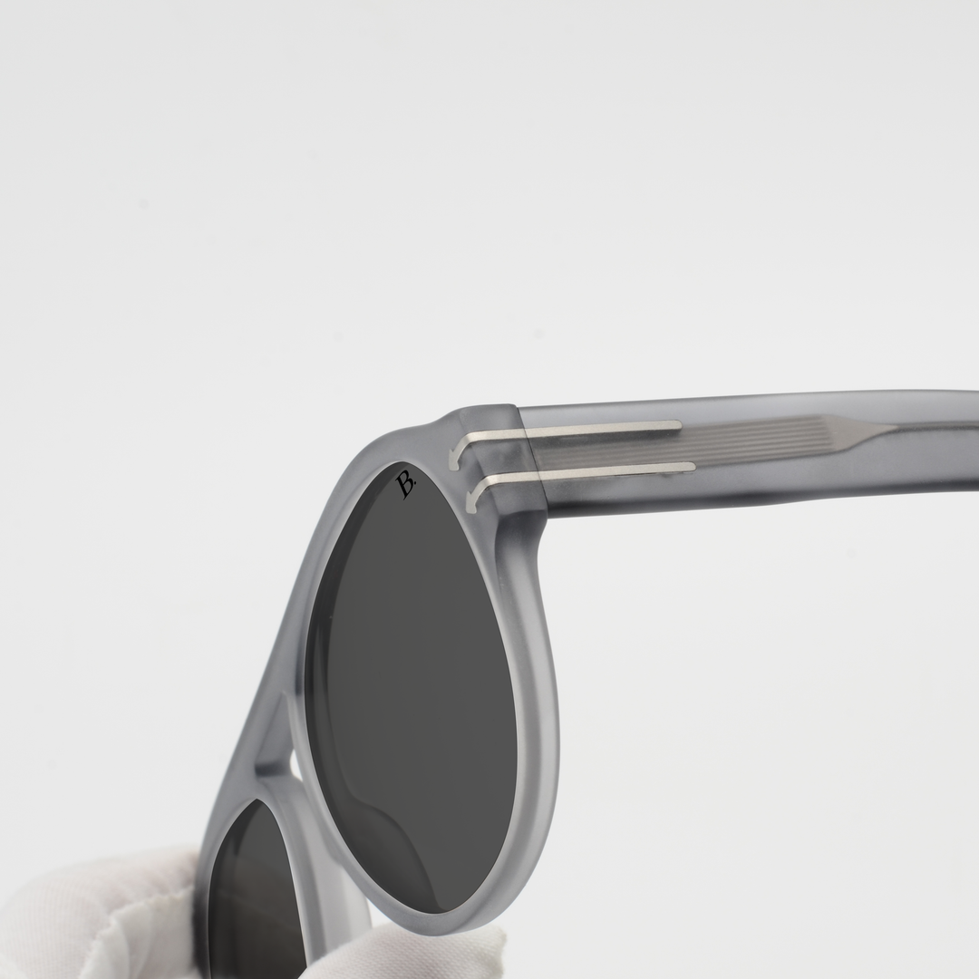 Rhodium: Lunettes de soleil de luxe Gris Transparent