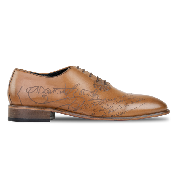 Landon: Richelieu Homme - Cuir Cognac gravé