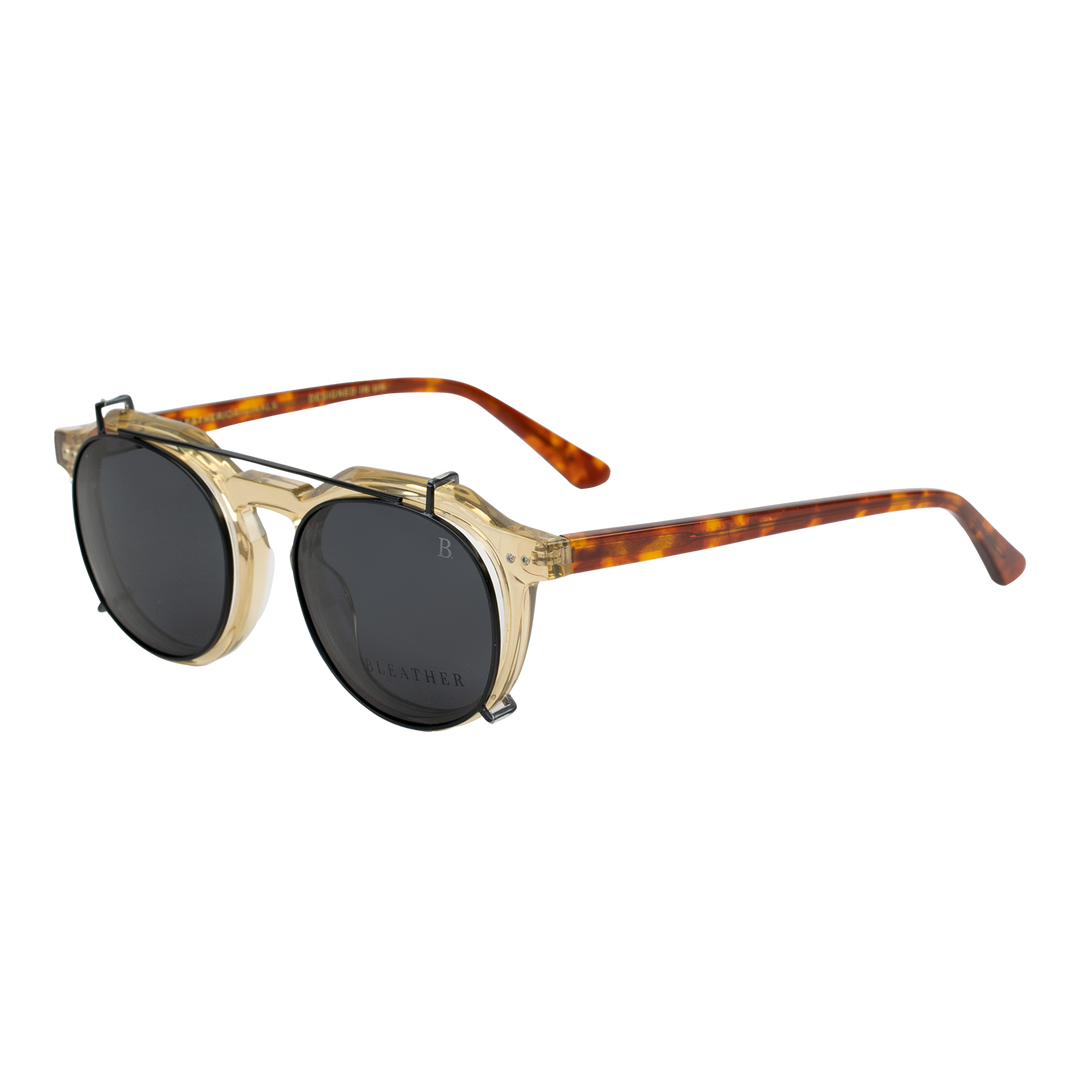 Bastion: Lunettes à clips de luxe Beige