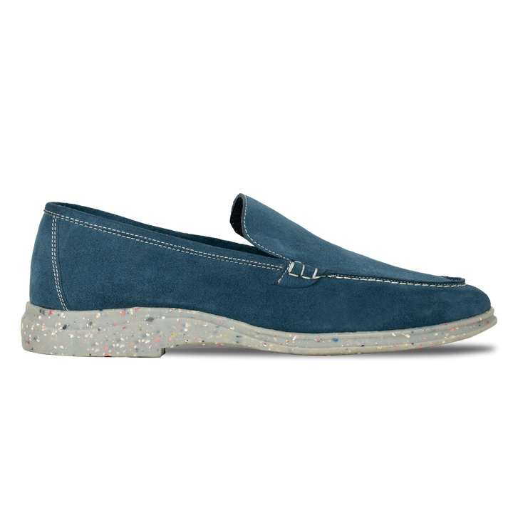 Stewart: Mocassin Homme - Daim Bleu persan