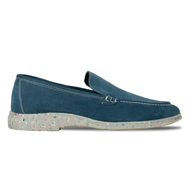 Stewart: Mocassin Homme - Daim Bleu persan