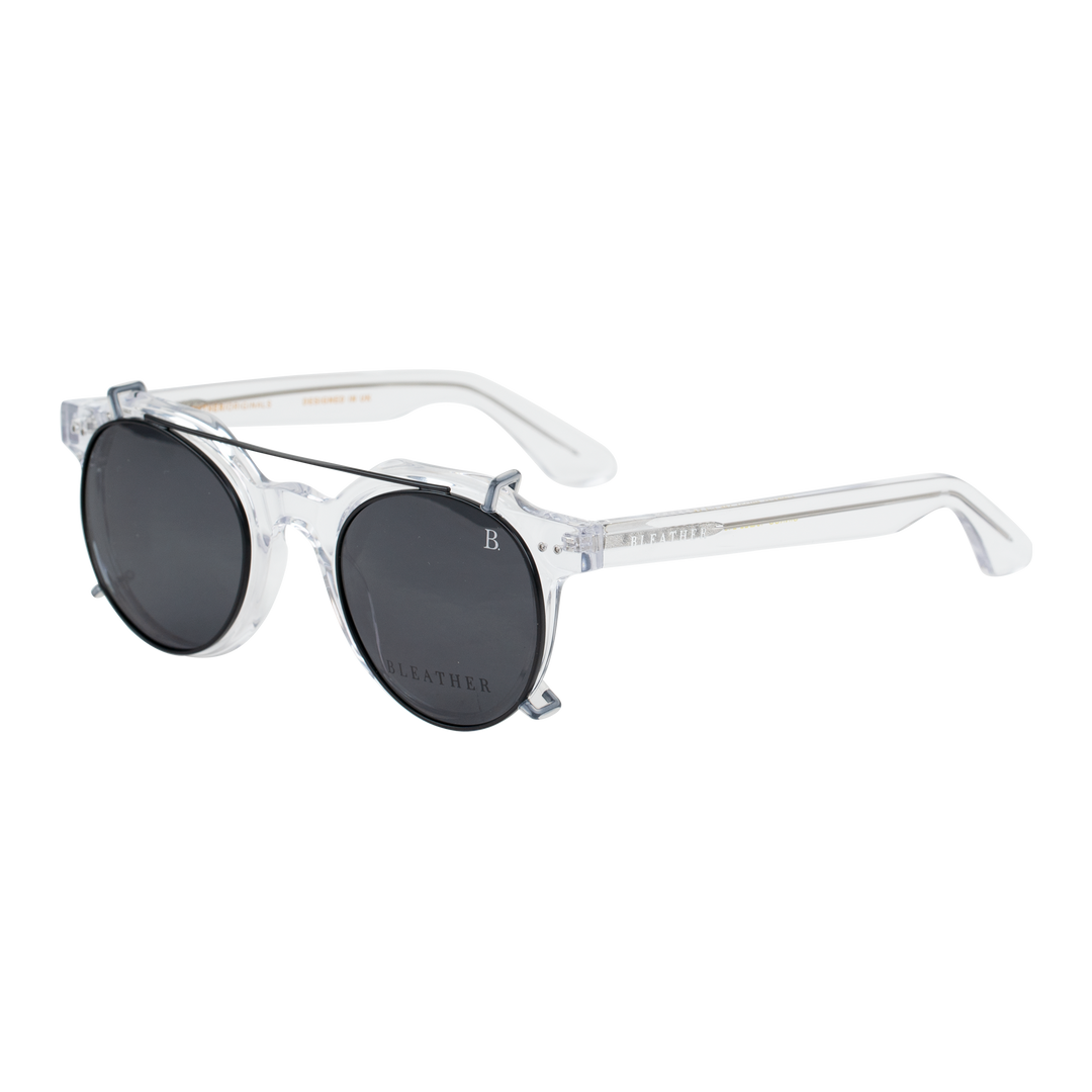 Ginkgo: Lunettes à clips de luxe transparent