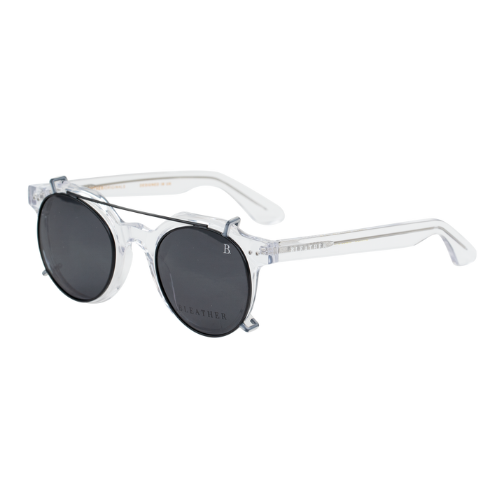 Ginkgo: Lunettes à clips de luxe transparent