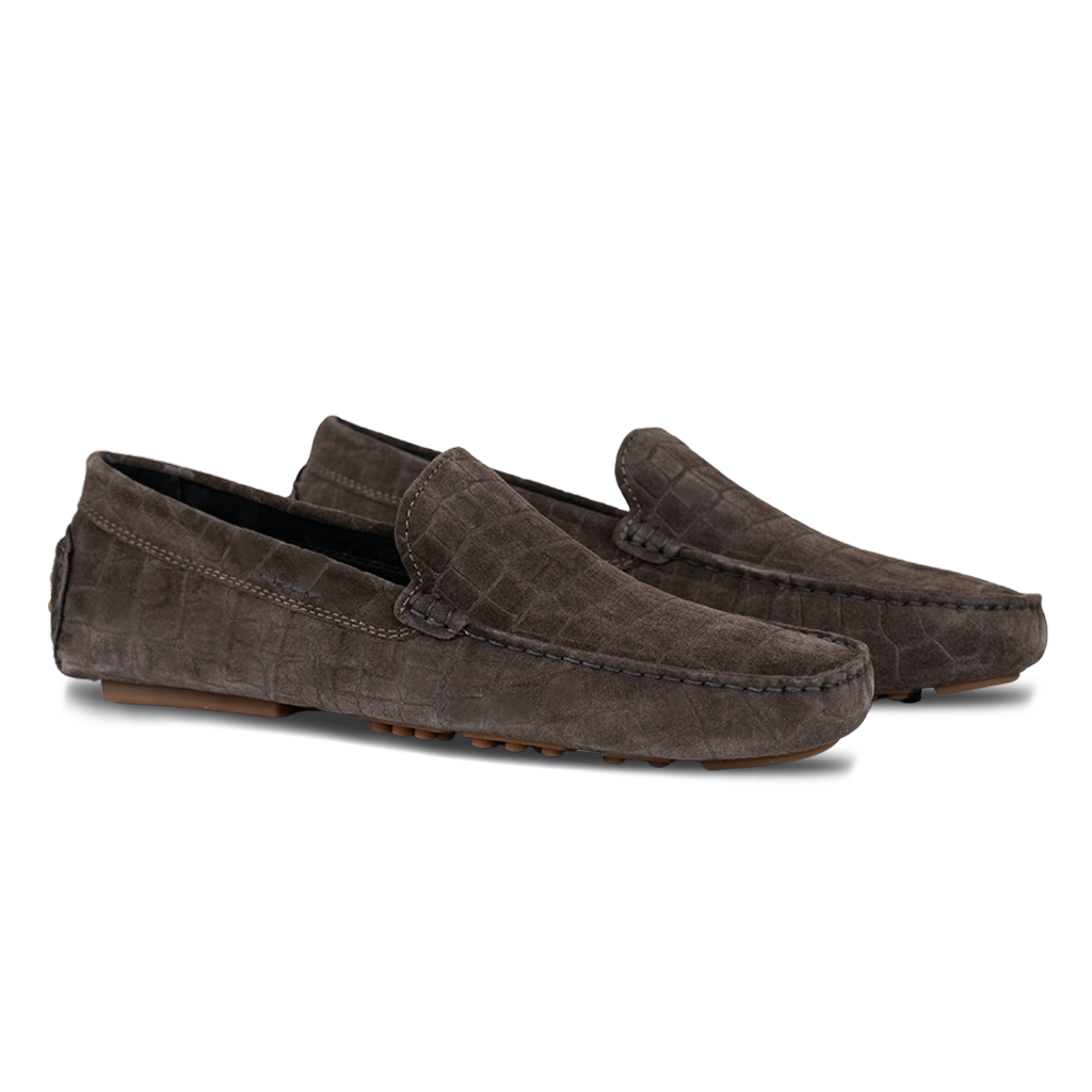 Bruce: Mocassin Homme - Daim Marron