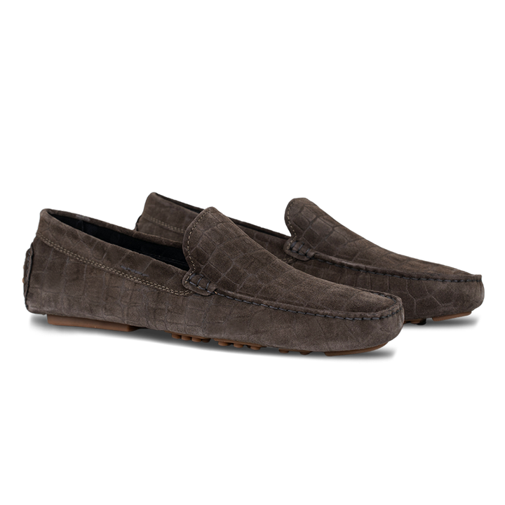 Bruce: Mocassin Homme - Daim Marron