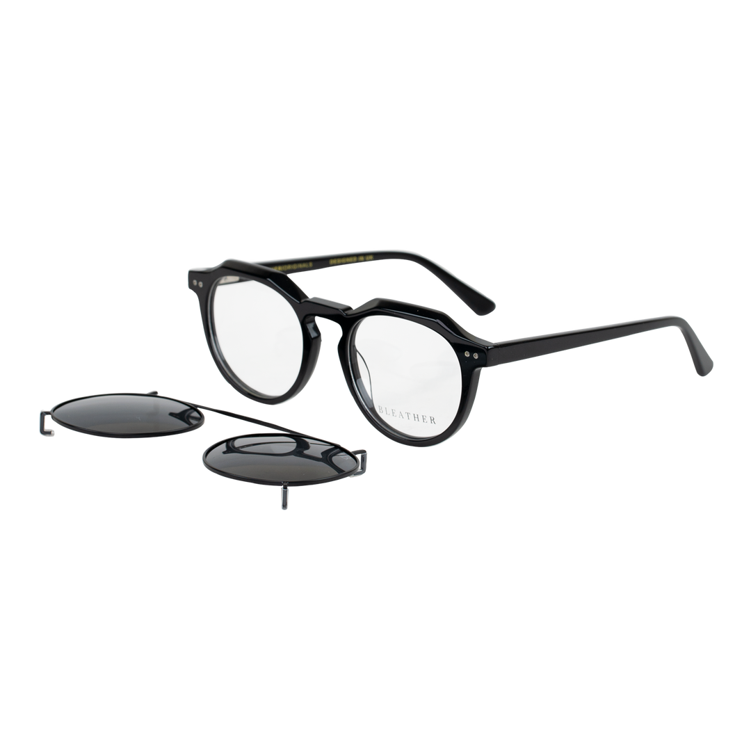 Bastion: Lunettes à clips de luxe Noir