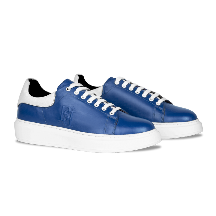 Palmer: Sneakers Homme - Cuir Bleu