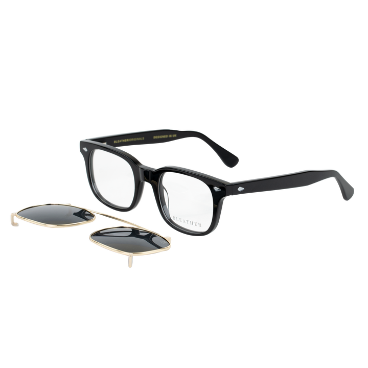 Shield: Lunettes à clips de luxe Noir