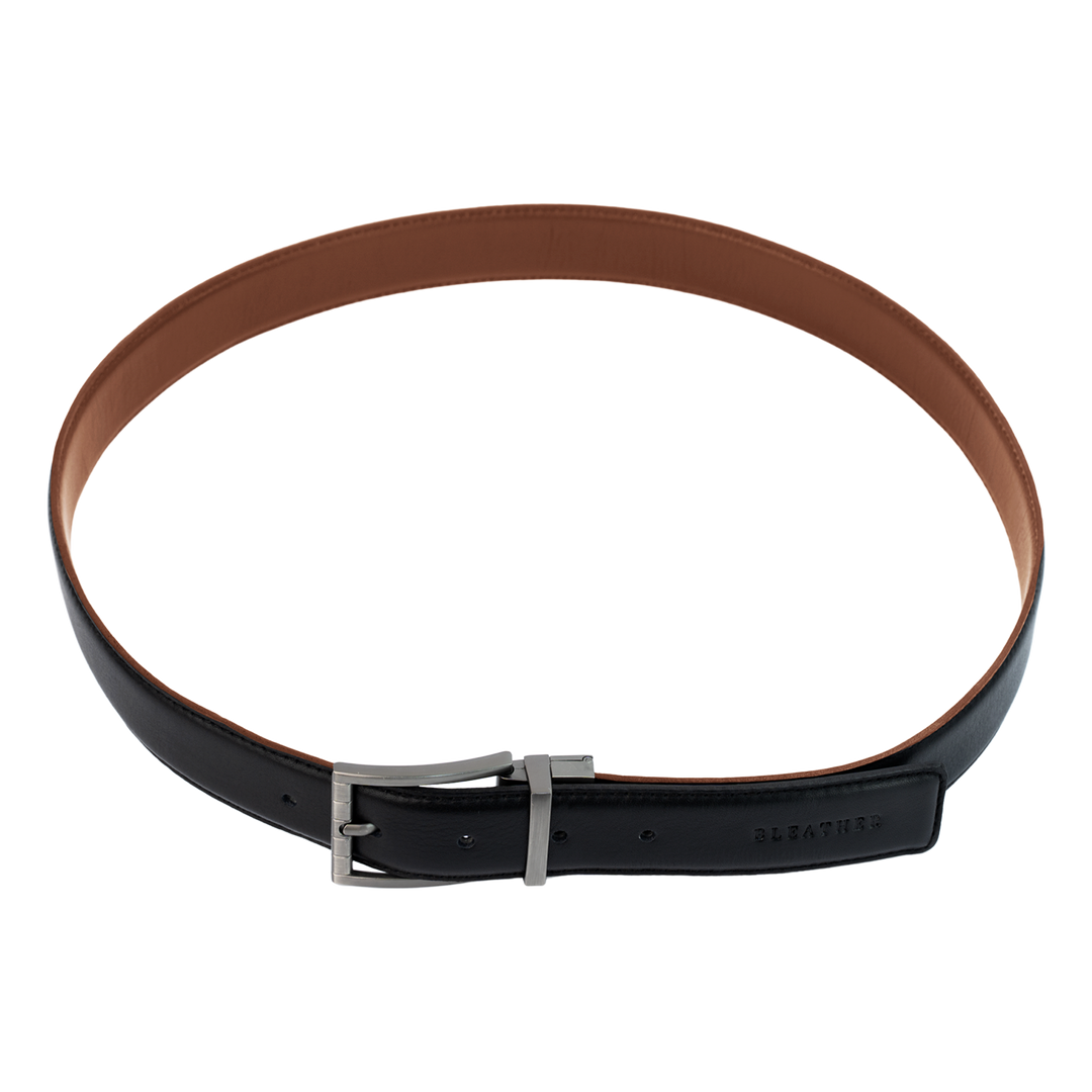 C82: Ceinture Homme - Cuir Noir/Marron