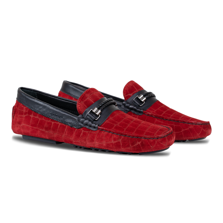 Oscar: Mocassin Homme - Daim Rouge