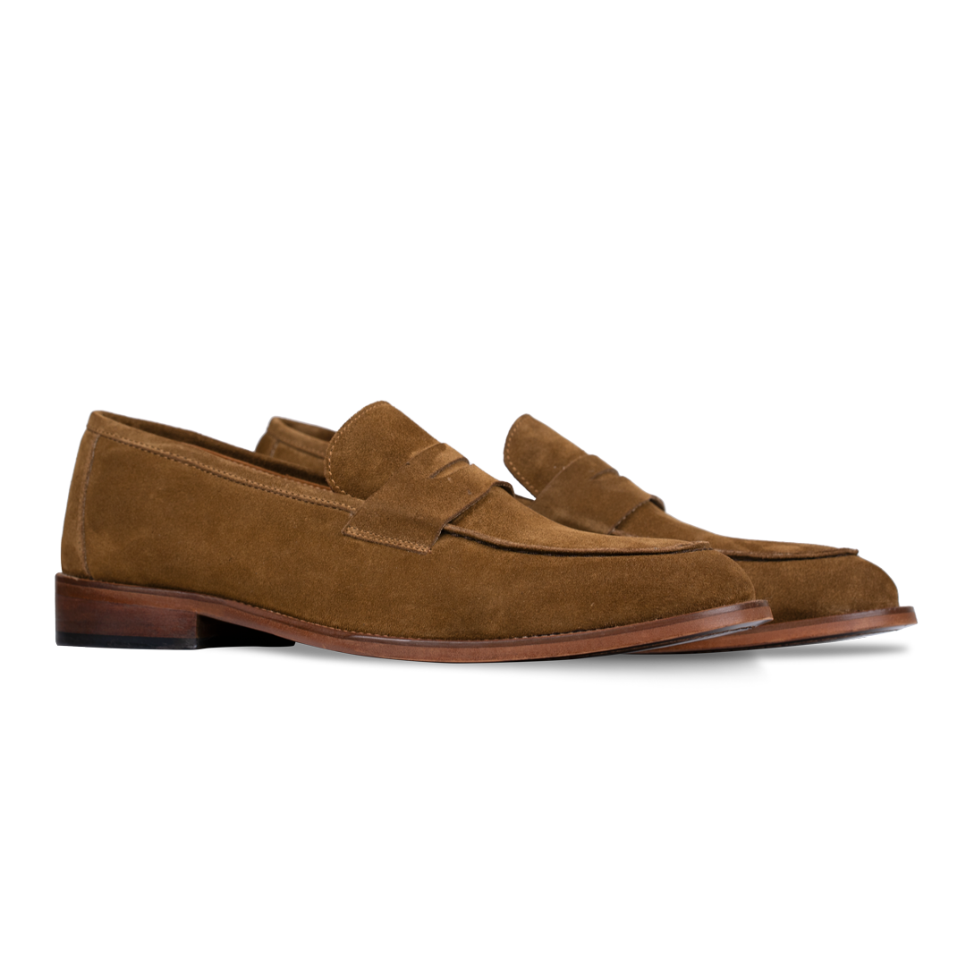 Nowell: Mocassin Homme - Daim Cognac