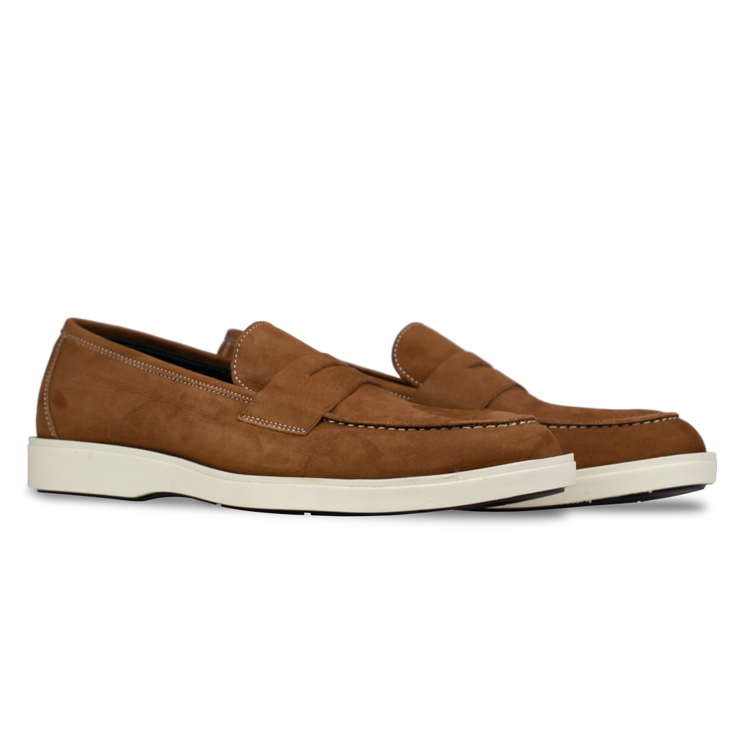 Alan: Mocassin Homme - Gomme Marron