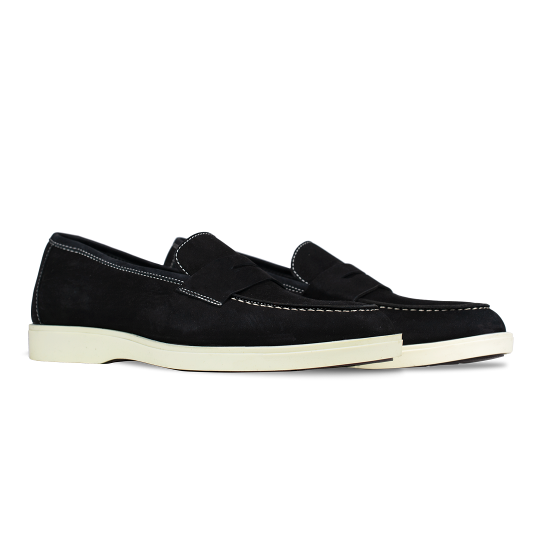 Alan: Mocassin Homme - Gomme Noir