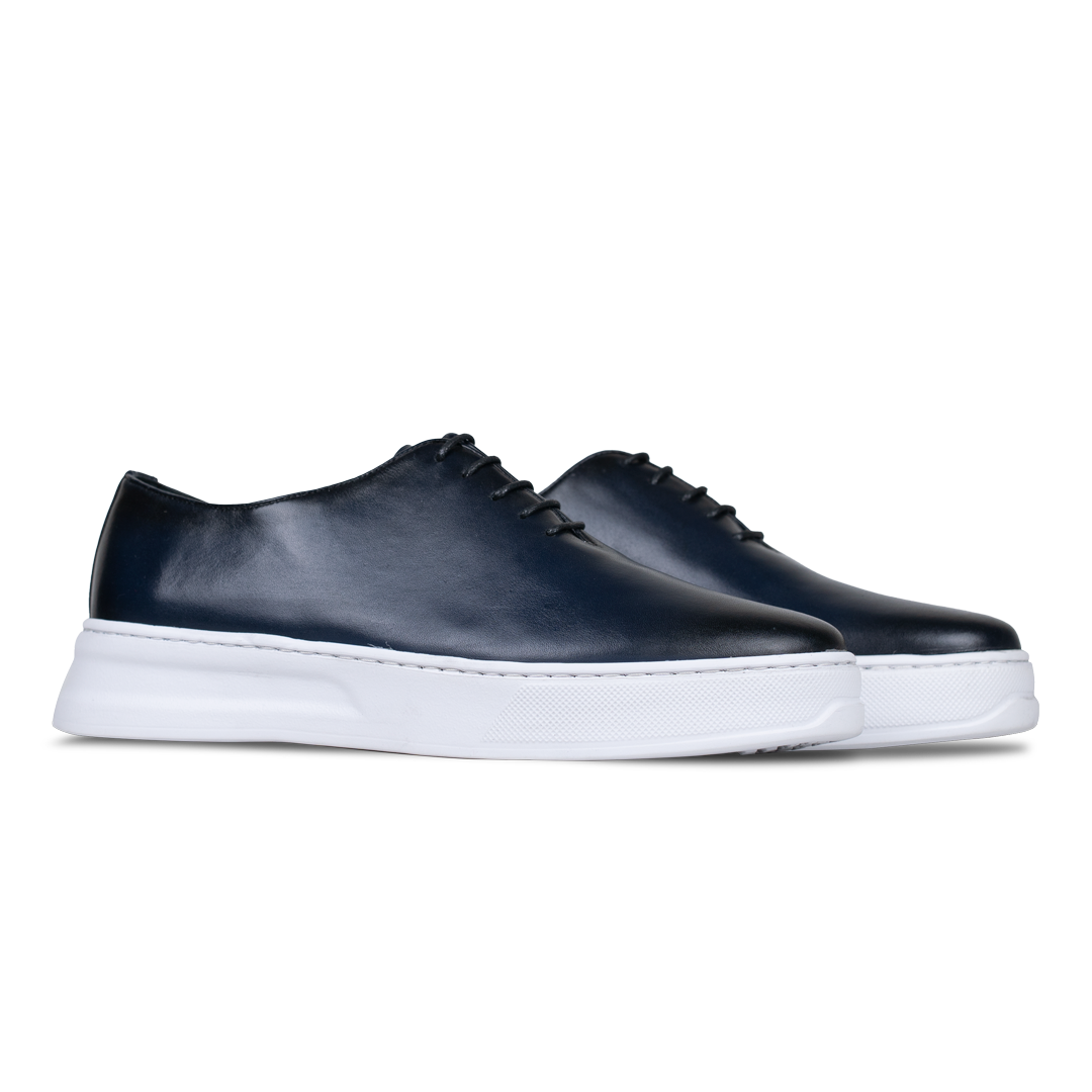 Kirk: Sneakers Homme - Cuir Bleu