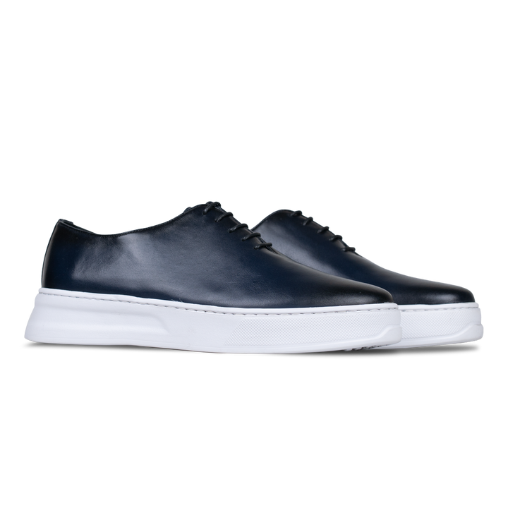 Kirk: Sneakers Homme - Cuir Bleu