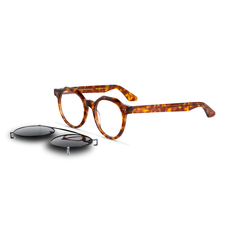 Ginkgo: Lunettes à clips de luxe Marron tortoise