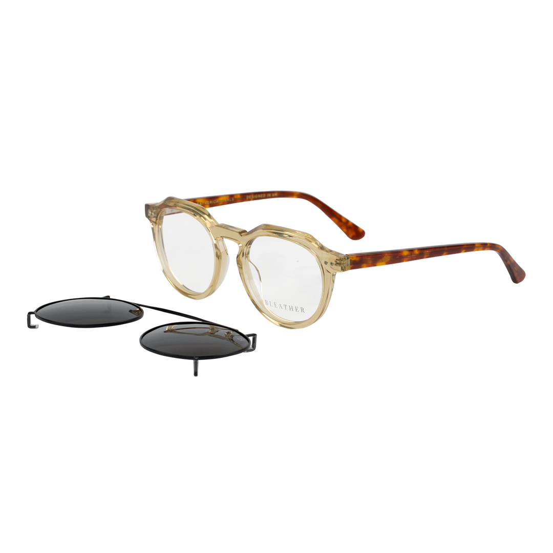 Bastion: Lunettes à clips de luxe Beige