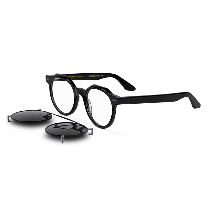 Ginkgo: Lunettes à clips de luxe Noir