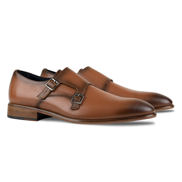 Budd: Chaussures à boucles - Cuir Cognac