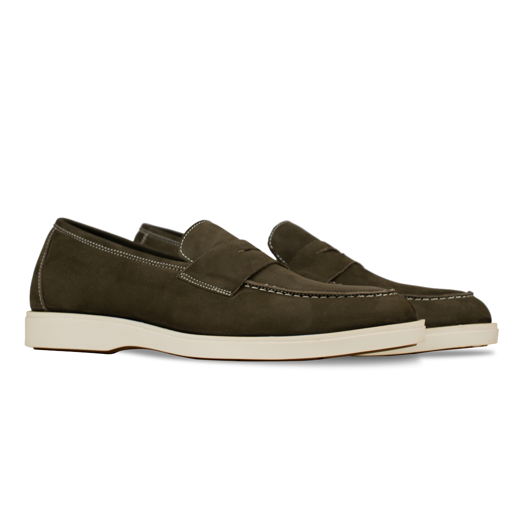 Alan: Mocassin Homme - Gomme Vert