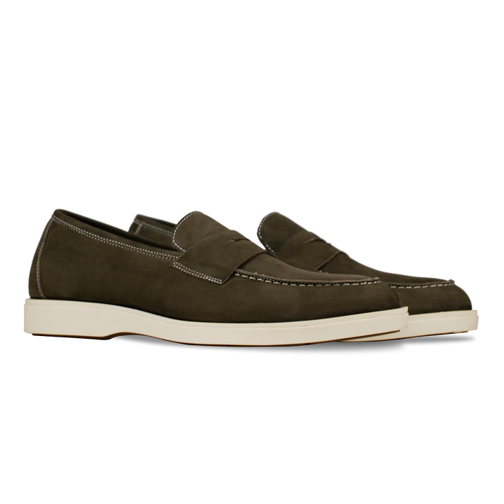 Alan: Mocassin Homme - Gomme Vert